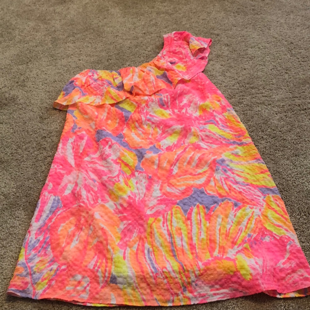 Lilly Pulitzer One-Shoulder Tropical Dress